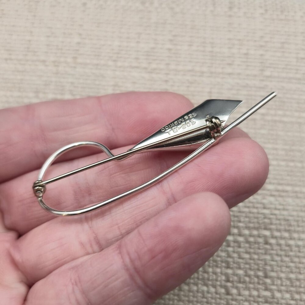 Sterling Silver Calla Lily Flower Pin Brooch B990 - Picture 5 of 7